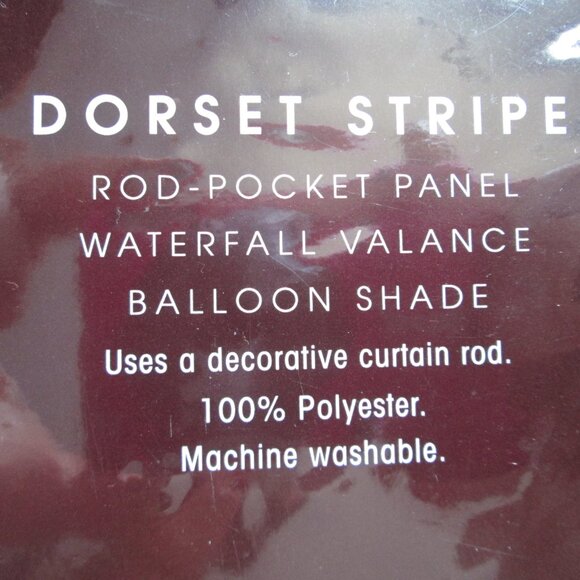 Chris Madden Set of 2 Panels Majestic Red Green Stripe Sheer 50"x84" NIP New - Picture 6 of 9